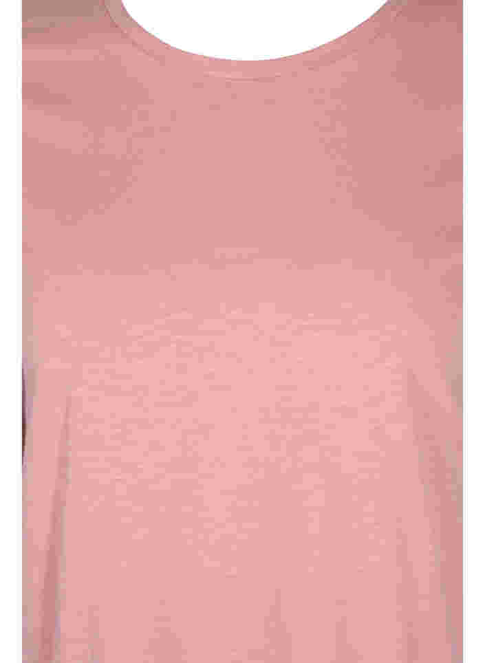 2-pack kortärmade t-shirtar i bomull, Bright White/Blush, Packshot image number 3