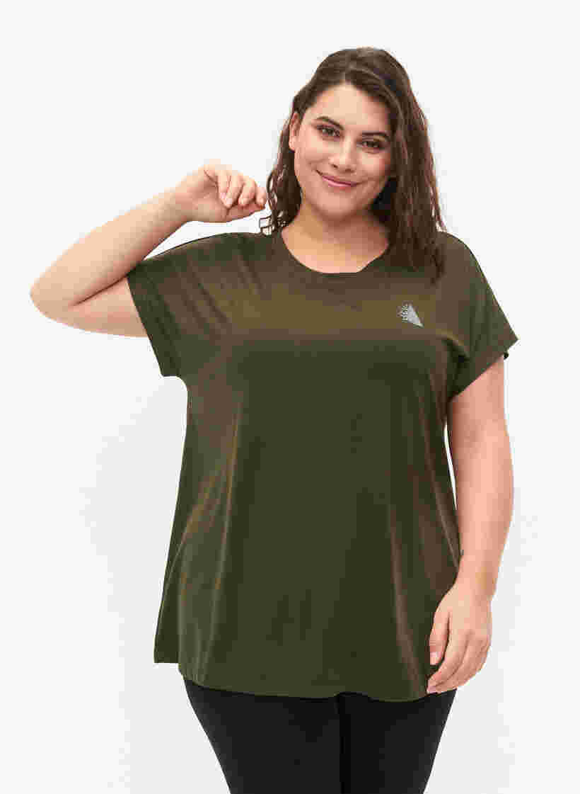 Kortärmad t-shirt för träning, Forest Night, Model image number 0