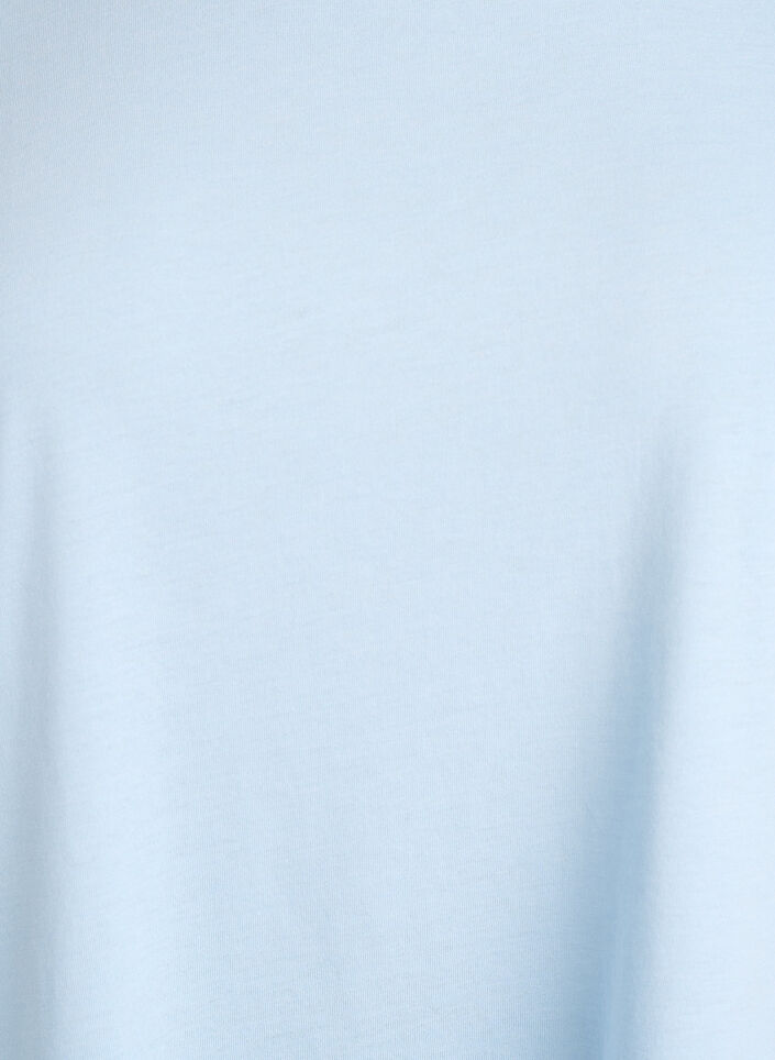 Kort&auml;rmad t-shirt i bomullsmix, Bl&aring;, Packshot image number 2