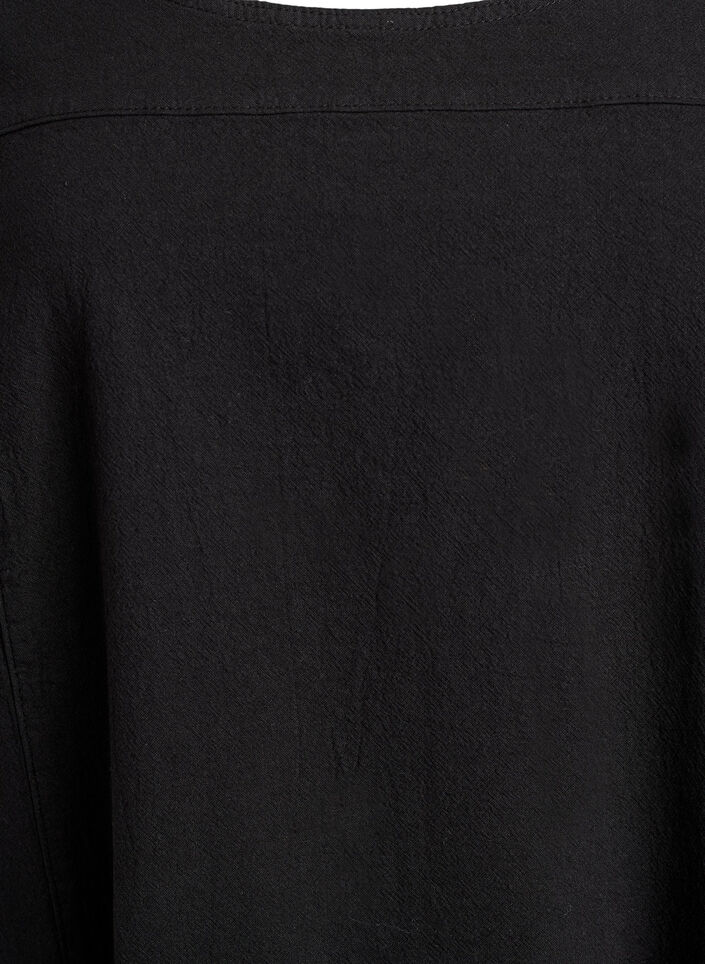 Kort&auml;rmad kl&auml;nning i bomull, Svart, Packshot image number 2