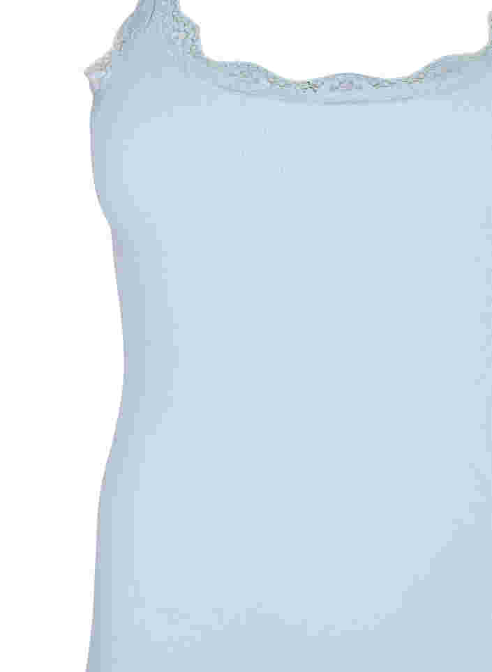 Topp med spetskant, Cashmere Blue, Packshot image number 2