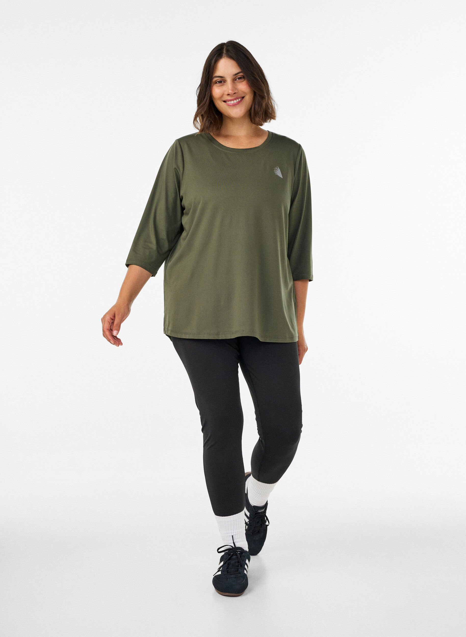 ZizziTr&auml;ningstr&ouml;ja med 3/4 &auml;rmar, Gr&ouml;n, Model image number 1