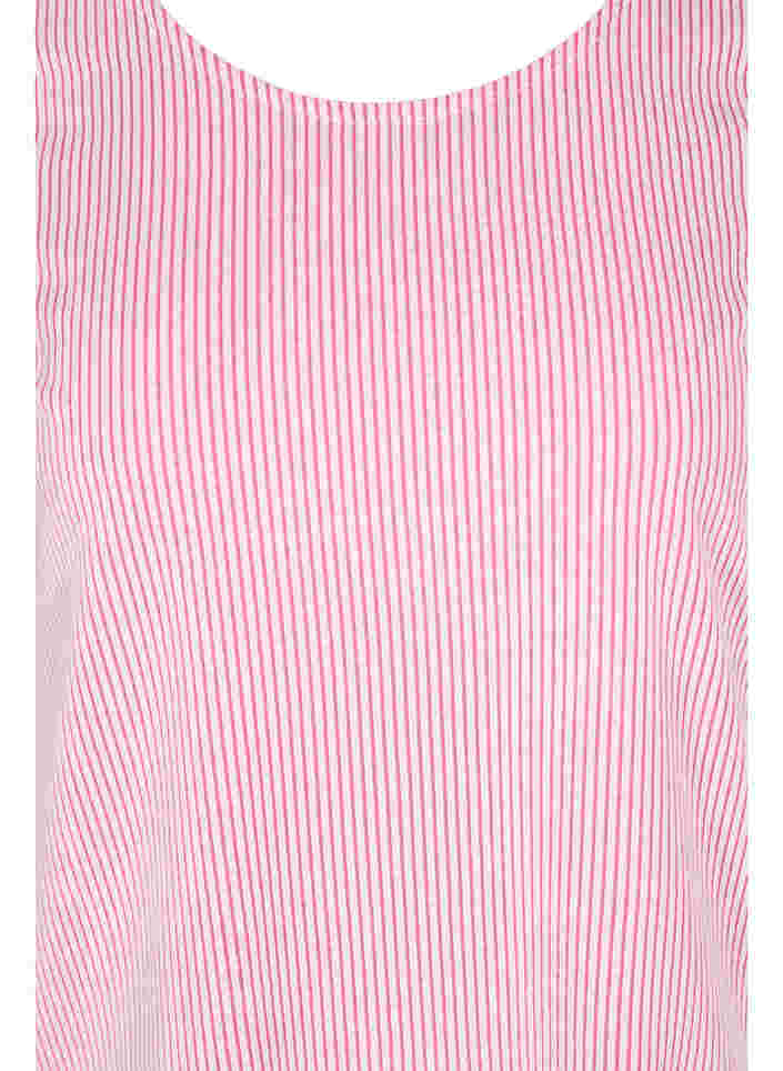 Randig blus med 3/4-ärmar, Magenta Stripe, Packshot image number 2
