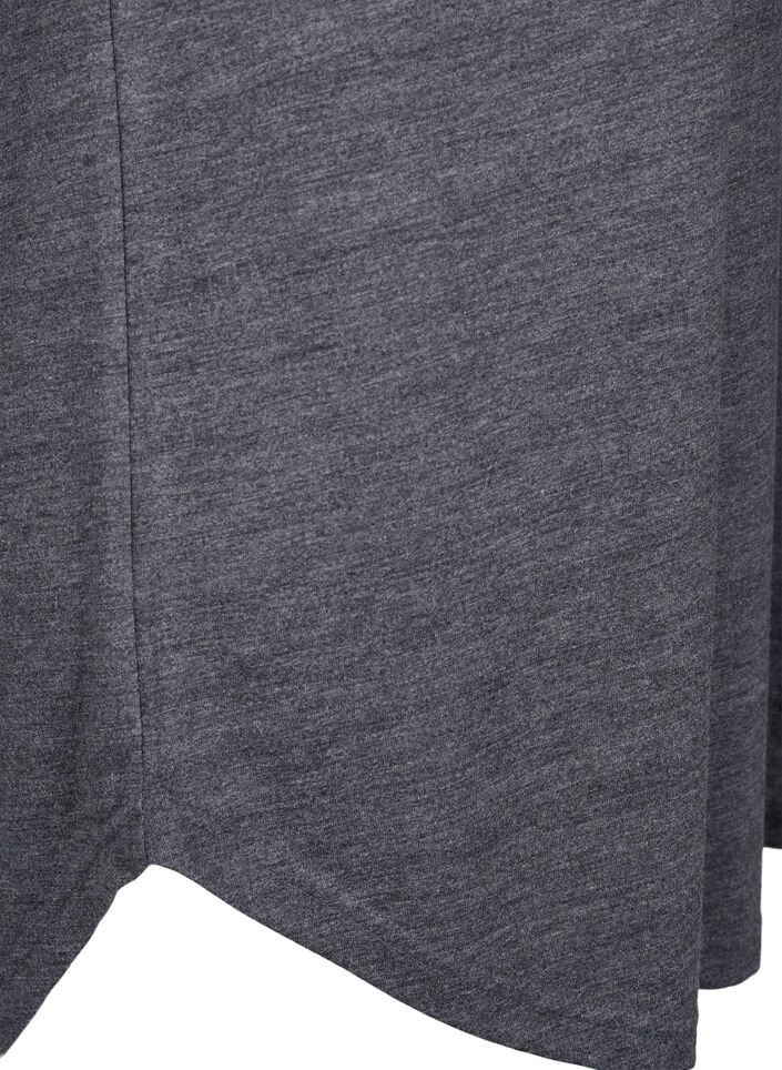 Kortärmat nattlinne med texttryck, Black Mel. Nothing, Packshot image number 3