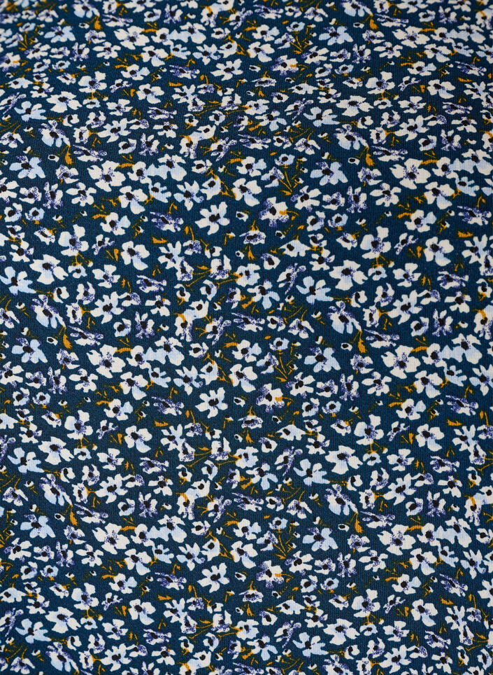 Kl&auml;nning med m&ouml;nster och korta &auml;rmar, Bl&aring;, Packshot image number 2