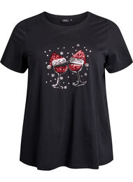 Jul-t-shirt i ekologisk bomull, Svart