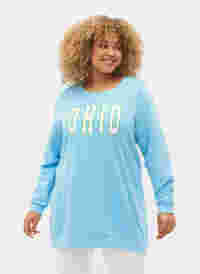 Lång sweatshirt med texttryck, Baltic Sea, Model