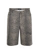 Leopardm&ouml;nstrade jeansshorts i bermuda-modell, Brun, Packshot image number 0