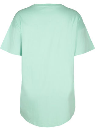 Lång t-shirt i bomull, Lichen, Packshot image number 1
