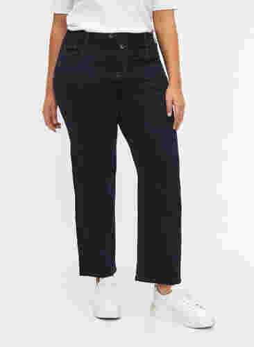 Regular fit Gemma jeans med hög midja, Blue denim, Model image number 3