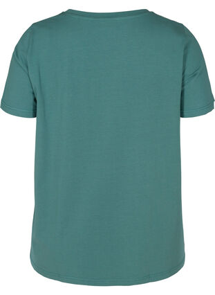 Kortärmad bomulls t-shirt med tryck, Sea Pine W. Silver, Packshot image number 1