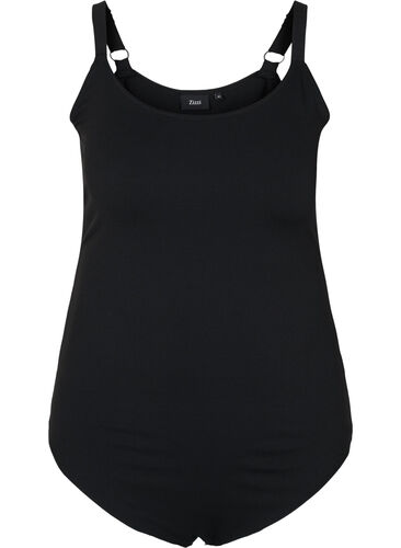 Light Shapewear-body med justerbara axelband, Black, Packshot image number 0
