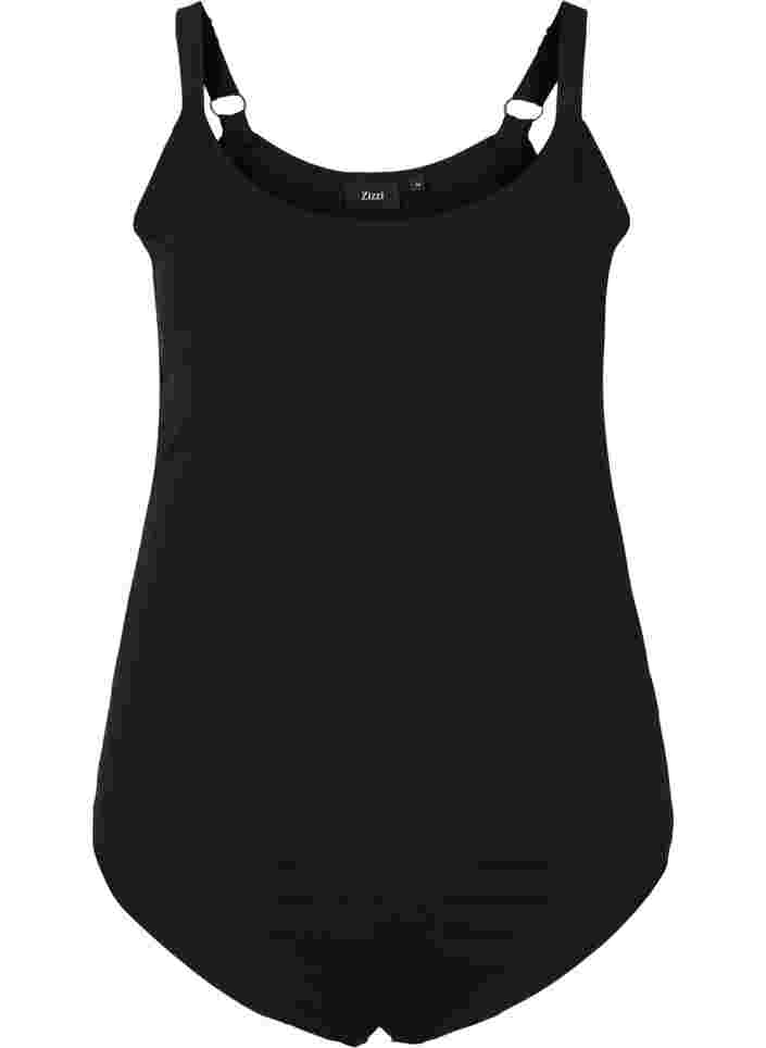 Light Shapewear-body med justerbara axelband, Black, Packshot image number 0