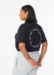 Sportig t-shirt i ekologisk bomull, Svart, Model image number 2