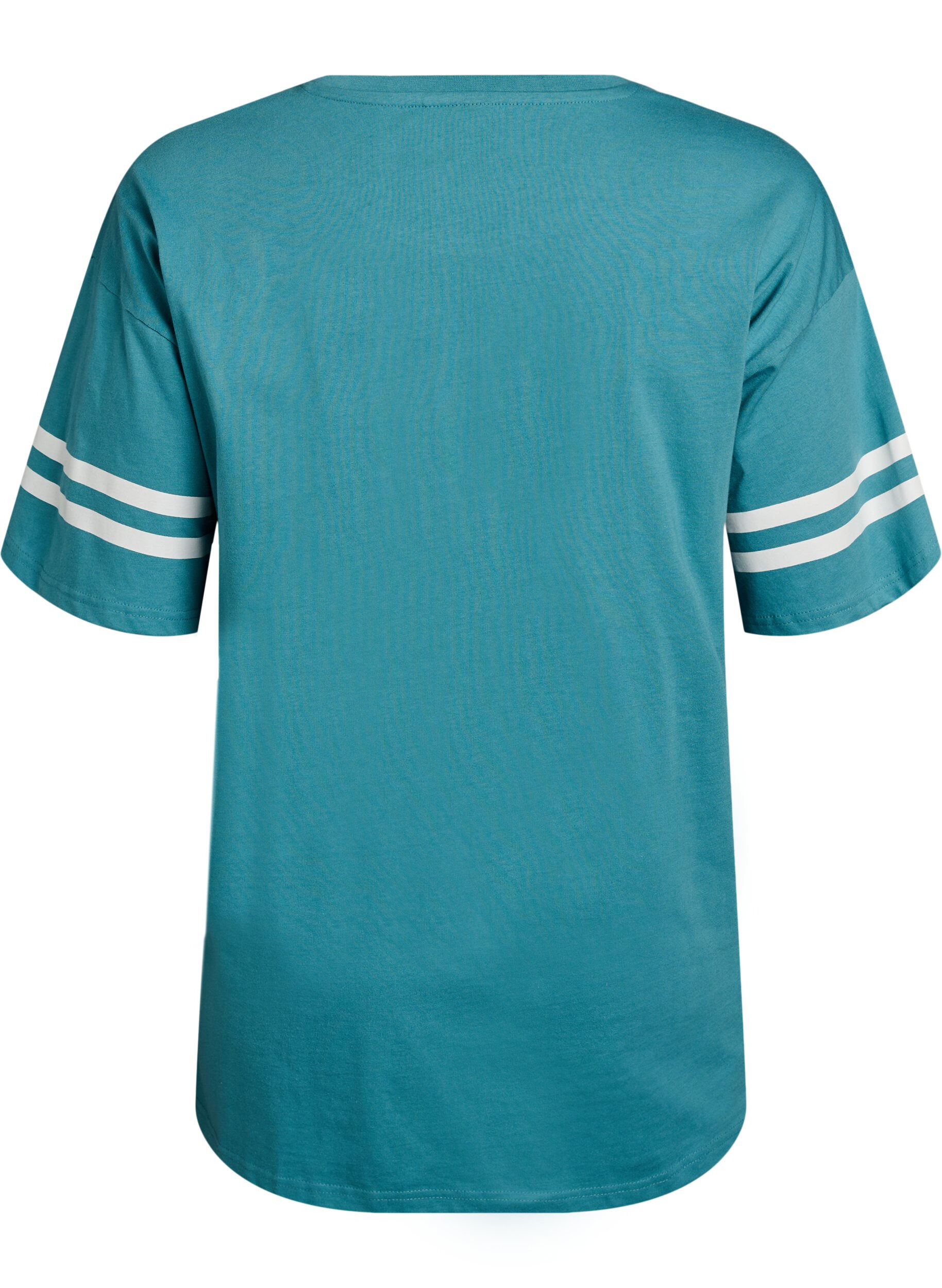 Zizzi Sportig oversized college-t-shirt, Bl&aring;, Packshot image number 1