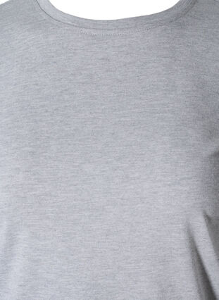Croppad t-shirt med snörning, Light Grey Melange, Packshot image number 1