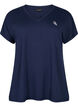 Tr&auml;nings t-shirt med v-ringning och l&ouml;s passform, Bl&aring;, Packshot image number 0