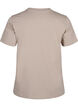 Enkel t-shirt i bomull med rund halsringning, Beige, Packshot image number 1
