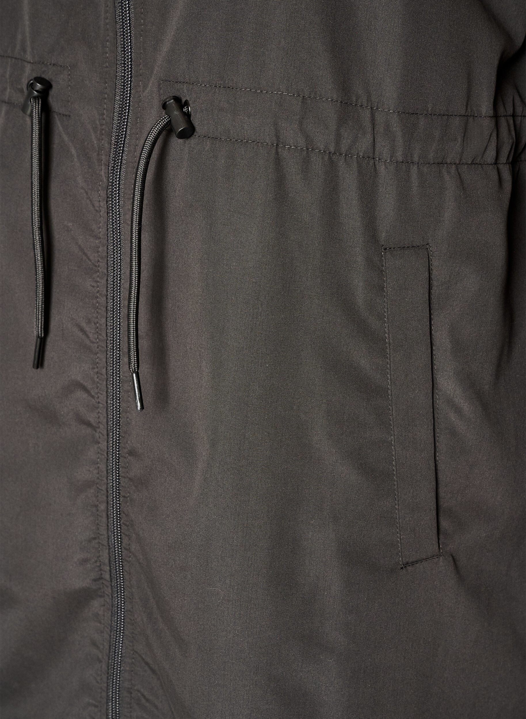 ZizziL&auml;ttviktig parkas med huva, Svart, Packshot image number 3