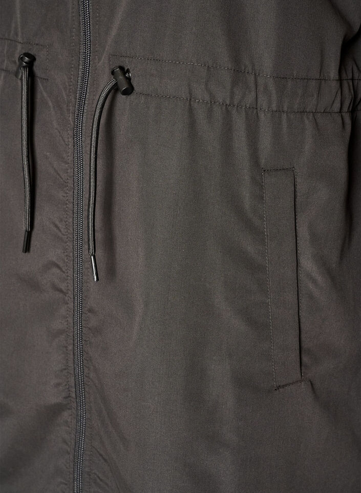 L&auml;ttviktig parkas med huva, Svart, Packshot image number 3