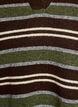 Stickad blus med r&auml;nder och polokrage, Brun, Packshot image number 2