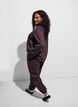 Sweatpants med h&ouml;g midja och dragsko, Brun, Model image number 2