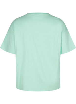 Kortärmad t-shirt i bomull, Lichen, Packshot image number 1