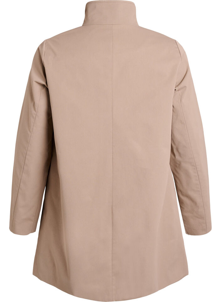 Vattenavvisande vårjacka med a-linjeformat snitt, Grå, Packshot image number 1