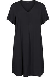 A-linjeformad kl&auml;nning i viskos, Svart