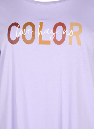 T-shirt i bomull med tryck, Lavender COLOR, Packshot image number 2