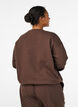 Sweatshirt med motiv, Brun, Model image number 2