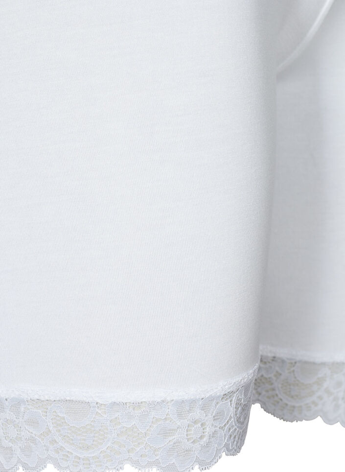 Cykelbyxor med spetskant, Vit, Packshot image number 3