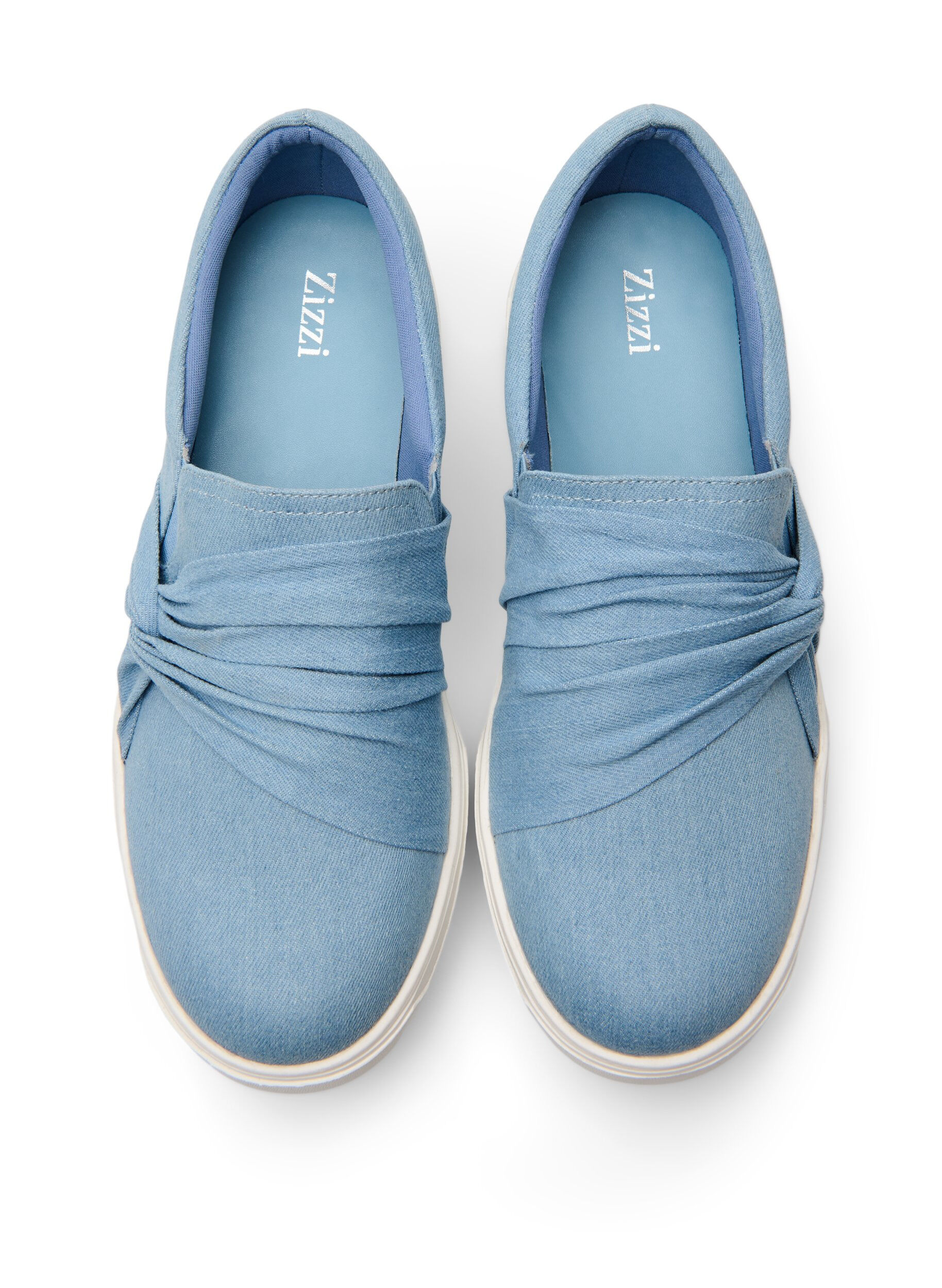Zizzi Wide fit - Slip-on med knutdetalj, Bl&aring;, Packshot image number 2