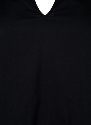 Långärmad blus med dekorativa detaljer, Black, Packshot image number 2