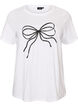 T-shirt i ekologisk bomull med dekorativt motiv, Vit, Packshot image number 0