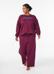 Sweatshirt med texttryck, M&ouml;rk Bordeaux, Model image number 1