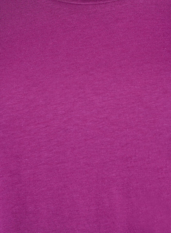 Kort&auml;rmad t-shirt i bomullsblandning, Lila, Packshot image number 2