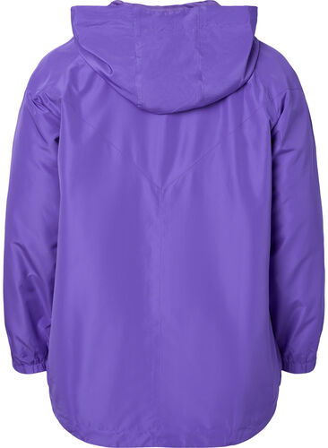 Kort jacka med huva och justerbar fåll, Purple Opulence, Packshot image number 1
