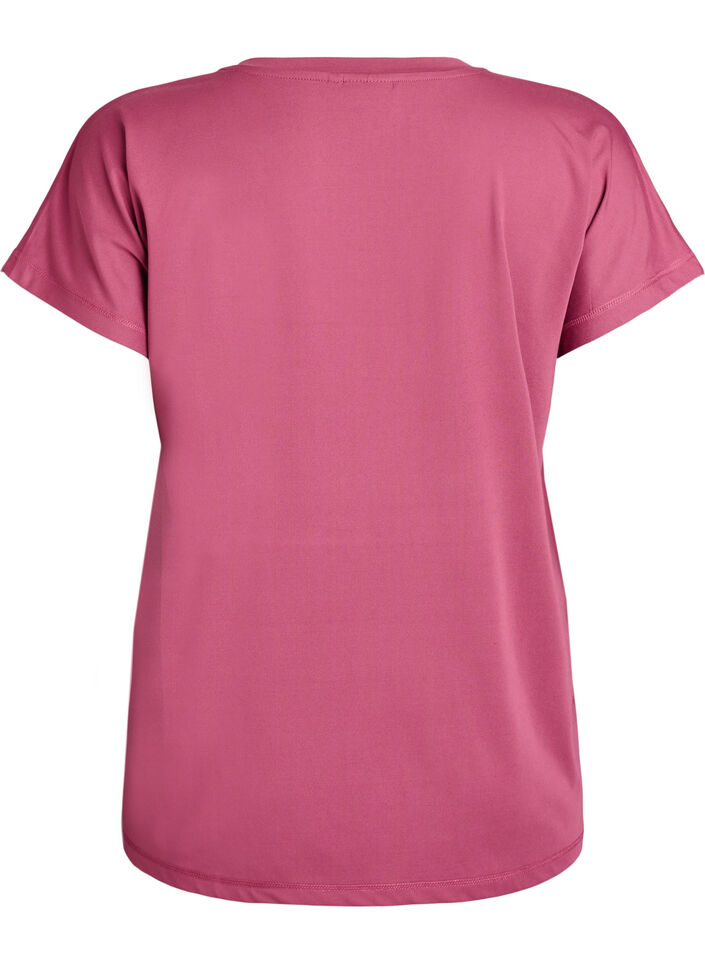 Tr&auml;nings t-shirt med v-ringning och l&ouml;s passform, R&ouml;d, Packshot image number 1