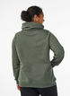 Sweatshirt med h&ouml;g krage och fickor, Gr&ouml;n, Model image number 2
