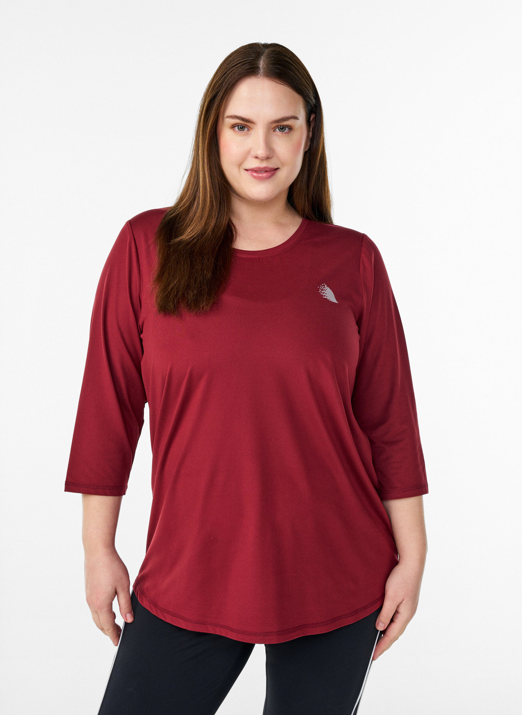 ZizziTr&auml;ningstr&ouml;ja med 3/4 &auml;rmar, R&ouml;d, Model image number 0