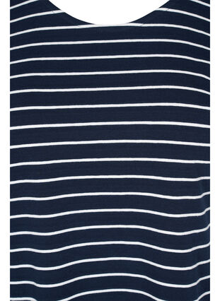 Randig t-shirt i bomull, Blue Stripe, Model image number 2