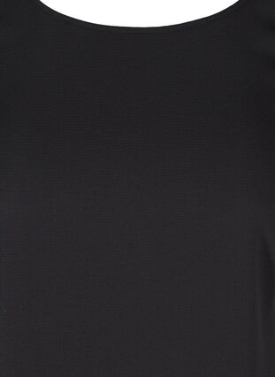 Enfärgad klänning med korta ärmar, Black, Packshot image number 2