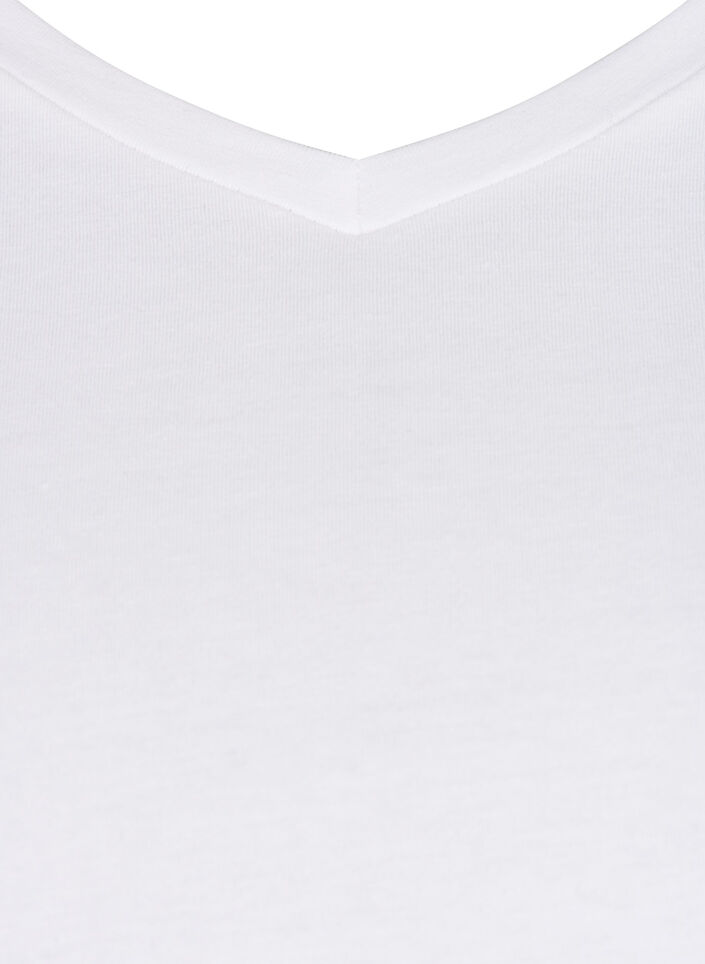 Enf&auml;rgad t-shirt i bomull, Vit, Packshot image number 2