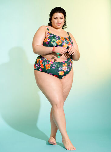 Bikinitrosor med tryck och hög midja, Meave Print, Image image number 0