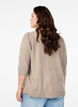 Stickad blus med broderade blommor, Simply Taupe Mel., Model image number 1