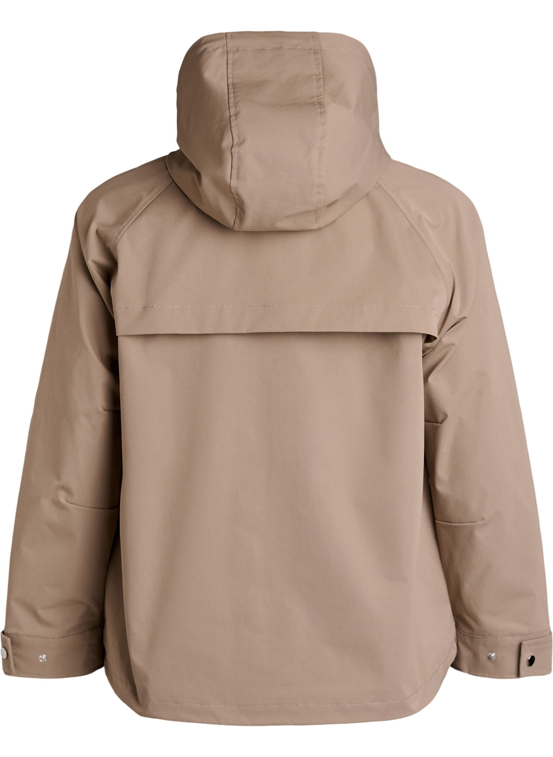 ZizziKort v&aring;rjacka med avtagbar huva, Beige, Packshot image number 1