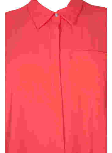 Lång skjorta i viskosmix, Hibiscus, Packshot image number 2
