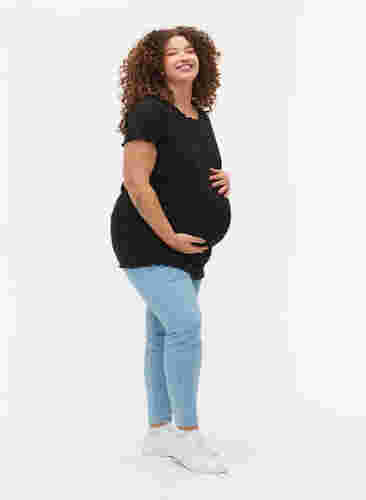 Ribbad t-shirt för gravida, Black, Model image number 2