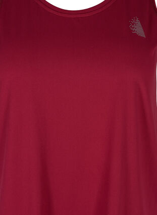 Enfärgad träningstopp med rund halsringning, Beet Red, Packshot image number 2